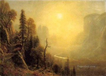 ヨセミテ・バレー・グレイシャー・ポイント・トレイルの研究 アルバート・ビアシュタットの風景 Oil Paintings